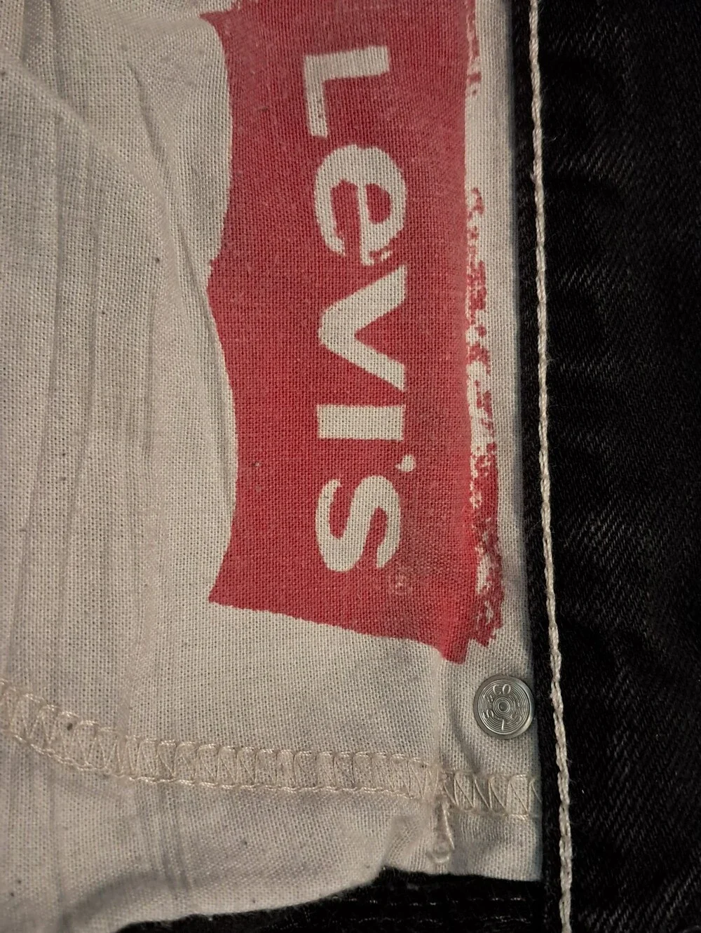 Levi’s 511 Line 8 Black Contrast Stitch Jeans Mens 31x30 100% Cotton Minimalist